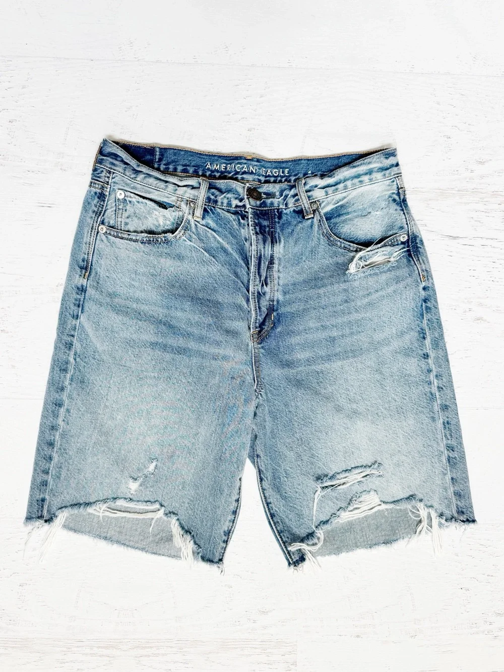 American Eagle Long Denim Shorts Size 10